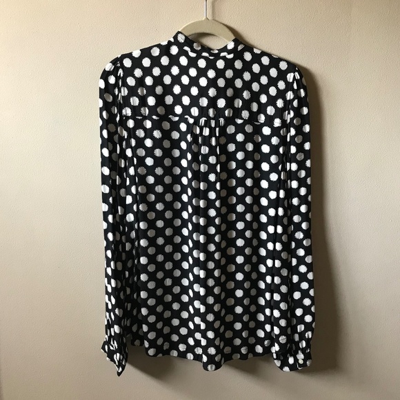 NWT Gap Polka Dot Bow Front Top Blouse - Picture 4 of 7